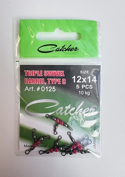 Catcher  Тройной вертлюг с бусиной 12х14
