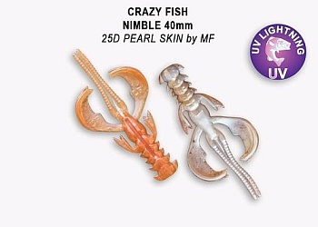 Силикон. приманки Crazy Fish Nimble 1.6  49-40-25d-6