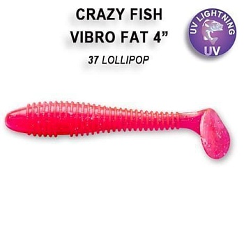 Силикон. приманки Crazy Fish Vibro Fat 4  14-100-37-6