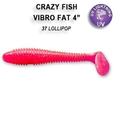 Силикон. приманки Crazy Fish Vibro Fat 4  14-100-37-6