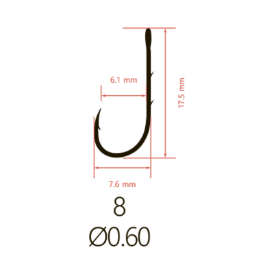 Крючки Saikyo KH-10121  BN № 8 (10шт.)