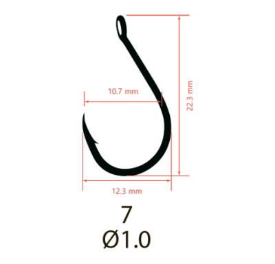 Крючки Saikyo KH-10026 Chinu Ring BN № 7 (10шт.)