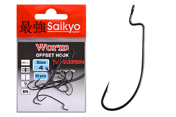 Крючки Saikyo BS-2331 Worm BN № 4 (10шт.)