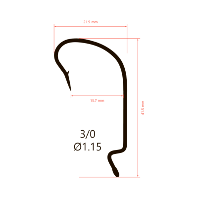 Крючки Saikyo BS-2312 R № 3/0 (10шт.)