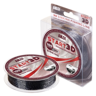 Леска AKKOI START 3D 100m grey 0.12mm