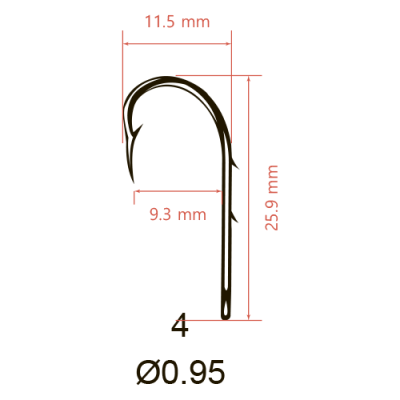 Крючки Saikyo KH-11014 BAIT HOLDER BN № 4 (10шт.)