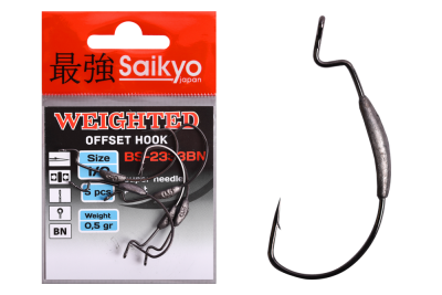 Крючки Saikyo BS-2333 Weighted BN № 1/0 (5шт.)