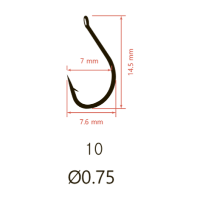 Крючки Saikyo KH-10008 Idumezina BN № 10 (10шт.)