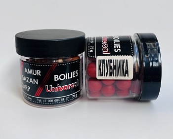 Бойлы универсал 14мм не оснащенные(клубника)
