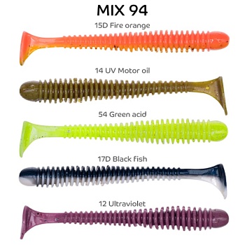 Силикон. приманки Crazy Fish Vibro Worm 3.4  12-85-M94-6-F плавающие 