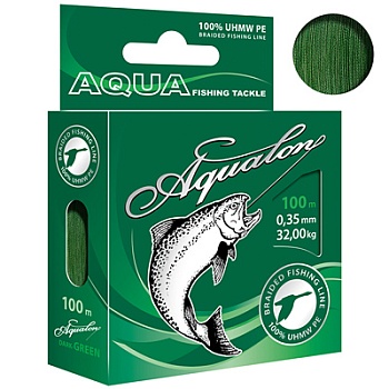 Плетеный шнур AQUA  Agualon Dark-Green 0.35mm 100m