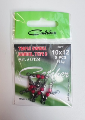 Catcher  Тройной вертлюг с бусиной 10х12