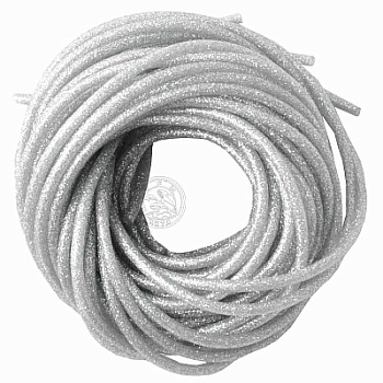 Кембрик силиконовый серебро с блестками d1,0*2.0 (уп.10шт*1м)