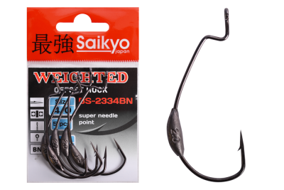 Крючки Saikyo BS-2334 Weighted BN № 4/0 (5шт.)