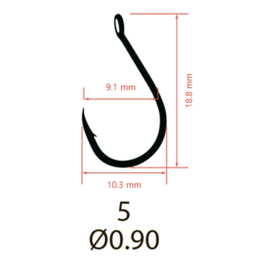 Крючки Saikyo KH-10026 Chinu Ring BN № 5 (10шт.)