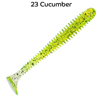 Силикон. приманки Crazy Fish Vibro Worm 3.  11-75-23-6