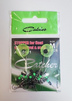 Стопор для поплавка Catcher WITH SWIVEL&SNAP № 0641 (6шт.размер M)