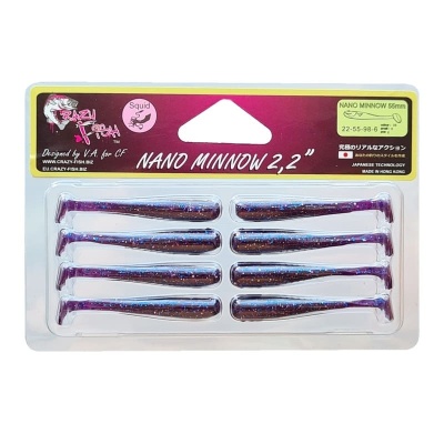Силикон. приманки Crazy Fish NANO MINNOW 2.2  22-55-98-6 