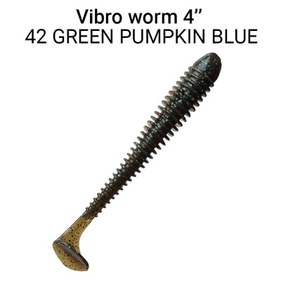 Силикон. приманки Crazy Fish Vibro Worm 4.  75-100-42-6