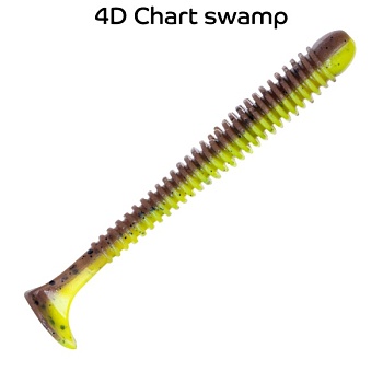 Силикон. приманки Crazy Fish Vibro Worm 3.4  13-85-4d-6-F плавающие 