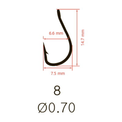 Крючки Saikyo KH-10003 Tanago BN № 8 (10шт.)