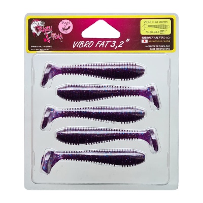 Силикон. приманки Crazy Fish Vibro Fat 3.2  73-80-98-6