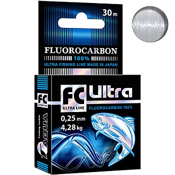 Леска AQUA FC ULTRA Fluorocarbon 100%  0.25mm 30m