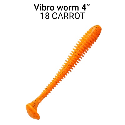 Силикон. приманки Crazy Fish Vibro Worm 3.4  12-85-18-6 