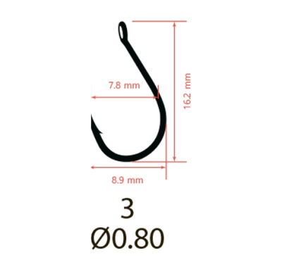 Крючки Saikyo KH-10026 Chinu Ring BN № 3 (10шт.)