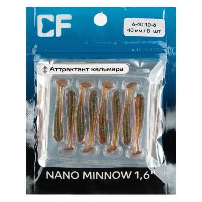 Силикон. приманки Crazy Fish NANO MINNOW 6-40-10-6 