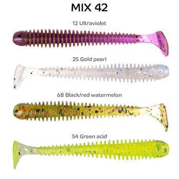 Силикон. приманки Crazy Fish Vibro Worm 2  3-50-M42-6