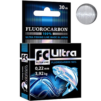 Леска AQUA FC ULTRA Fluorocarbon 100%  0.22mm 30m